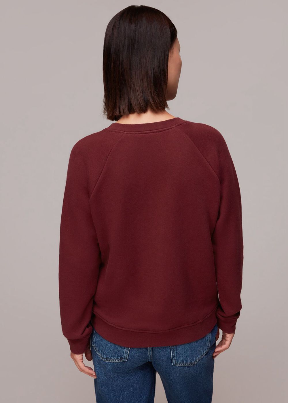 Whistles Bien Logo Sweatshirt Burgundy | US-83754MKQZ