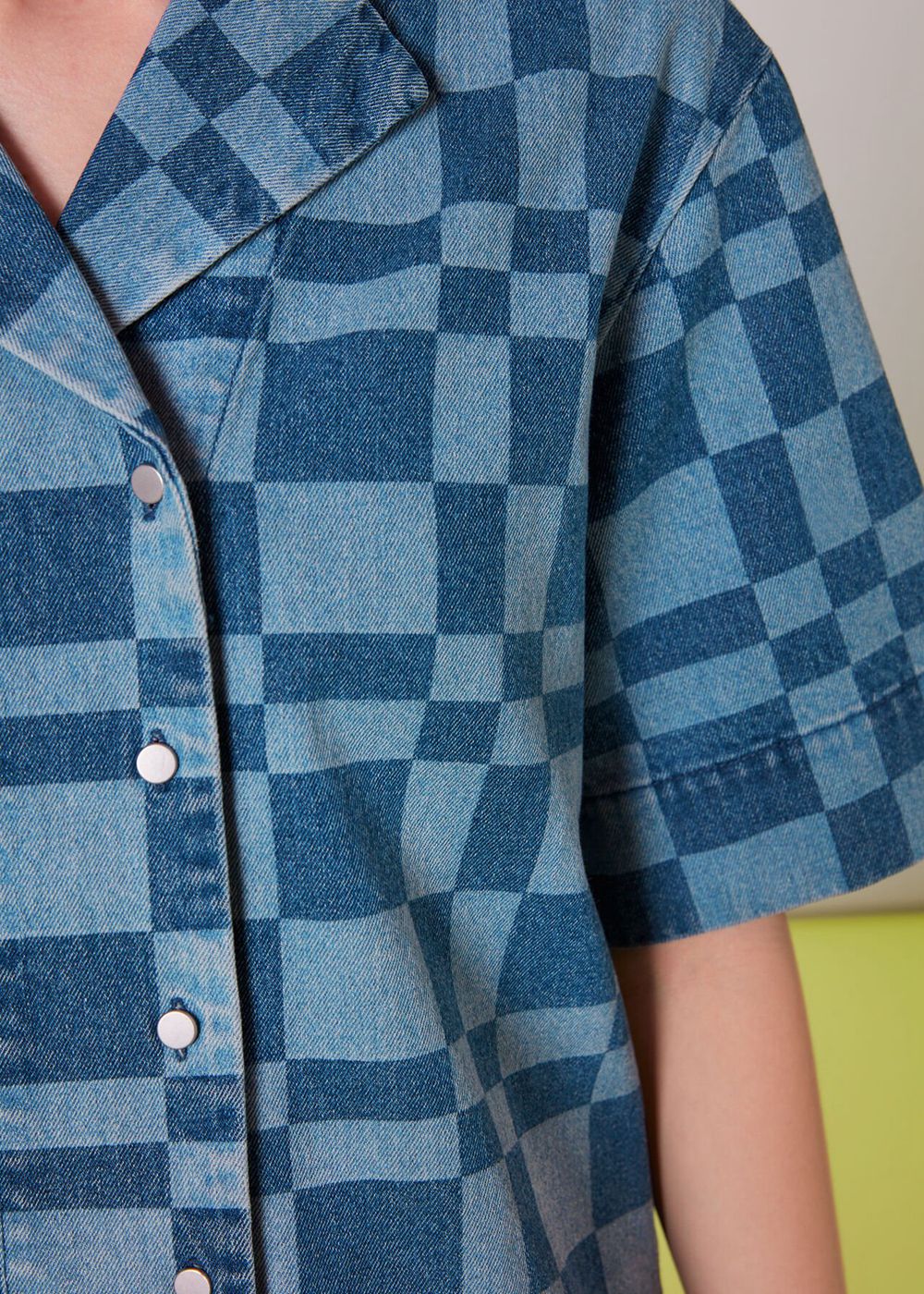 Whistles Billie Checkerboard Shirts Blue / Multicolor | US-72681EXIU