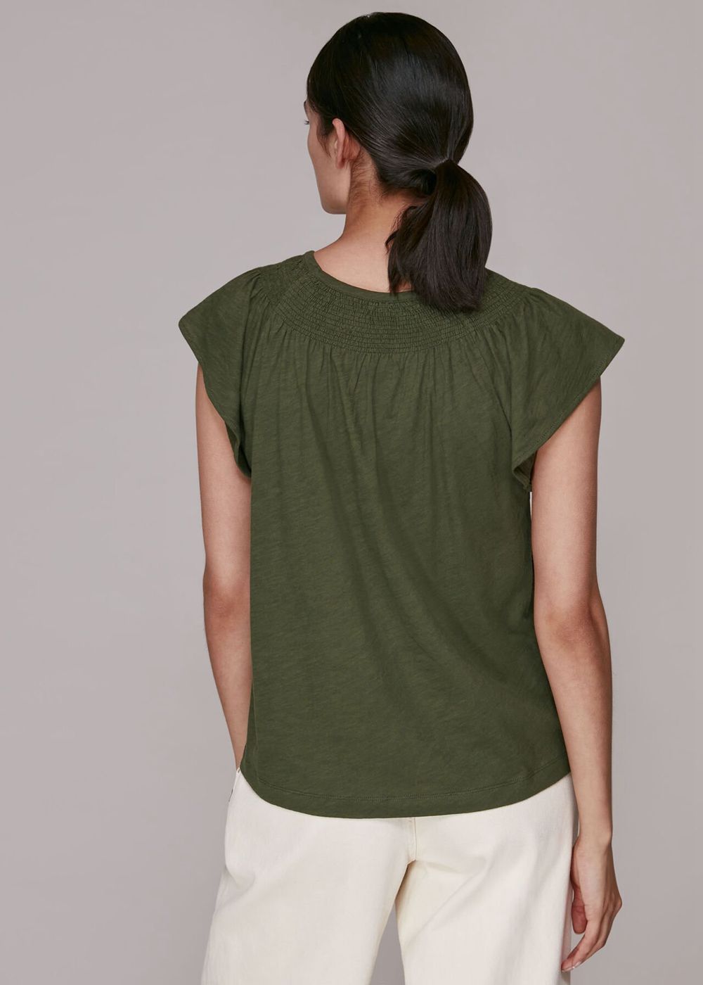 Whistles Blade Top Khaki | US-20456NKZO