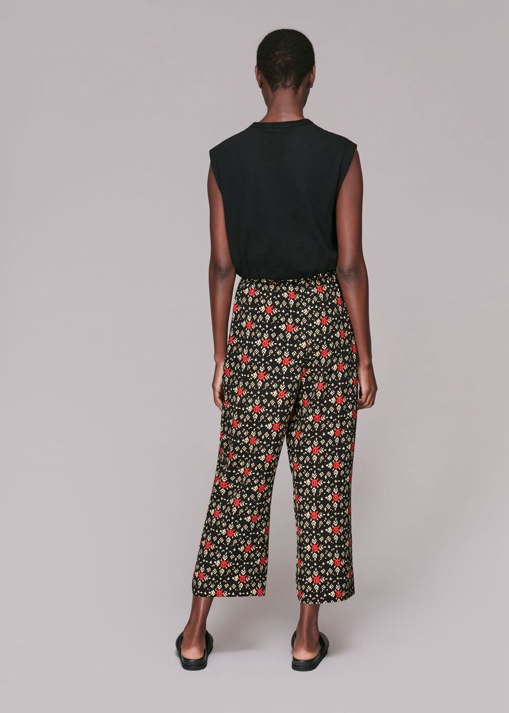 Whistles Block Print Pants Black / Multicolor | US-09348YUWX