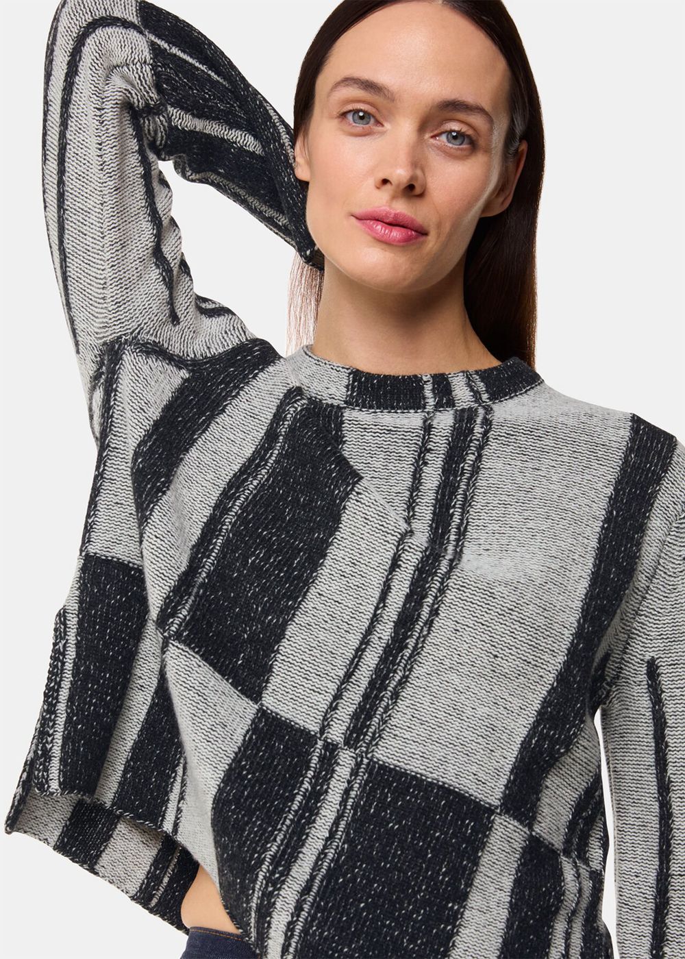 Whistles Block Stripe Wool Sweater Black / Multicolor | US-58416JSWA