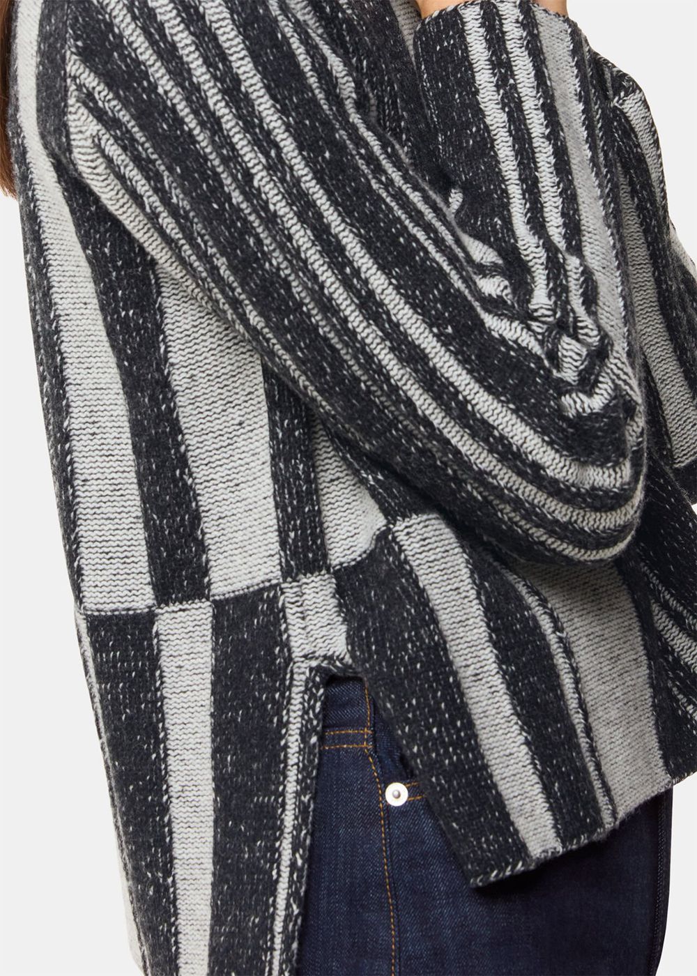 Whistles Block Stripe Wool Sweater Black / Multicolor | US-58416JSWA