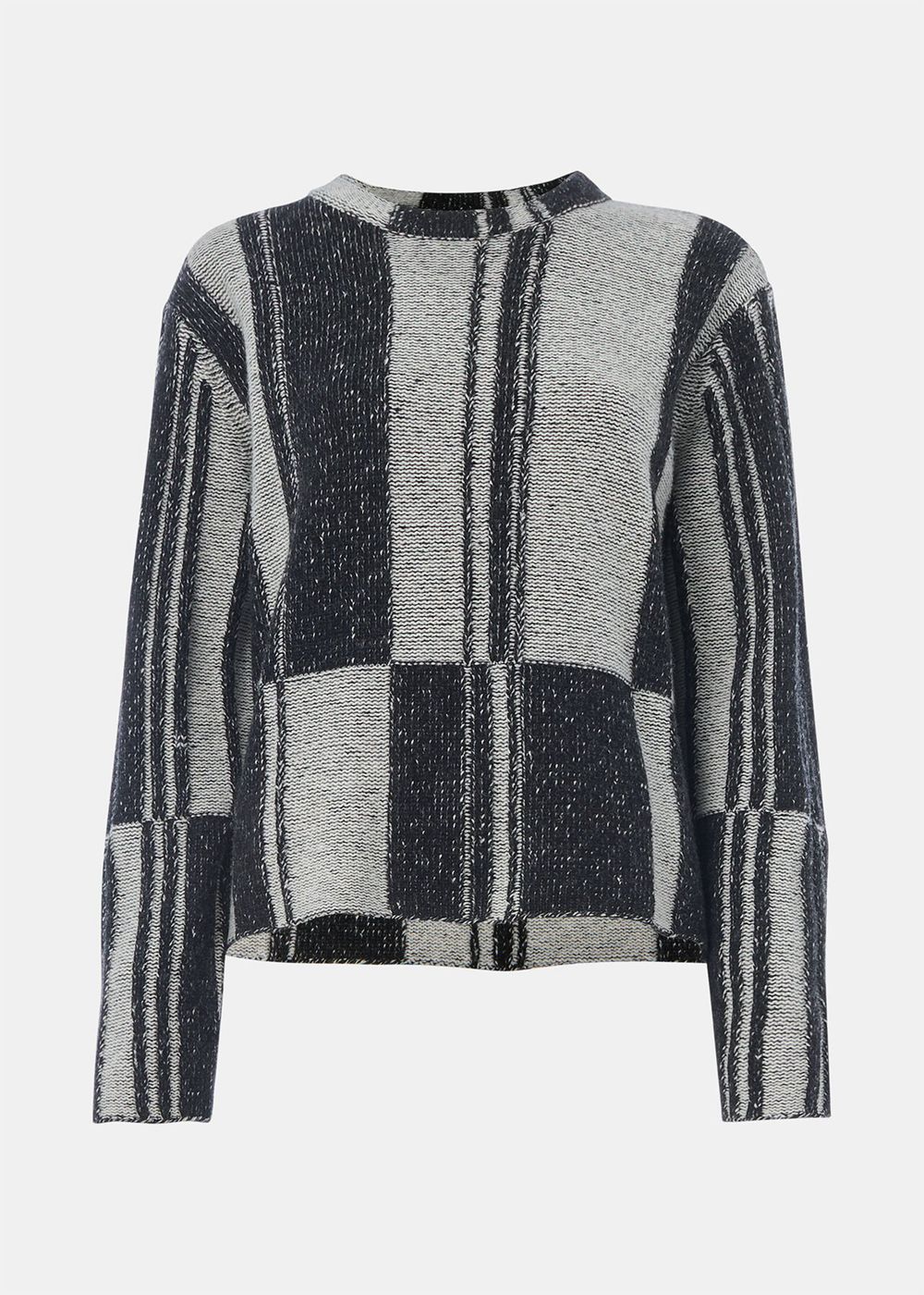 Whistles Block Stripe Wool Sweater Black / Multicolor | US-58416JSWA