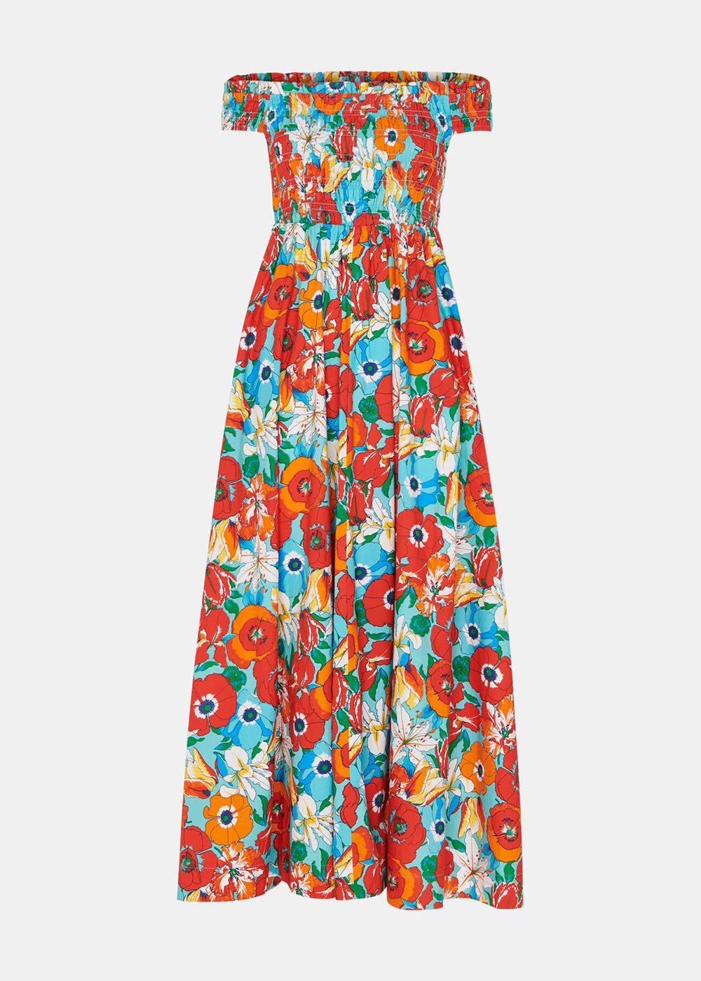 Whistles Blossom Tulips Bardot Dress Multicolor | US-74109WTXN