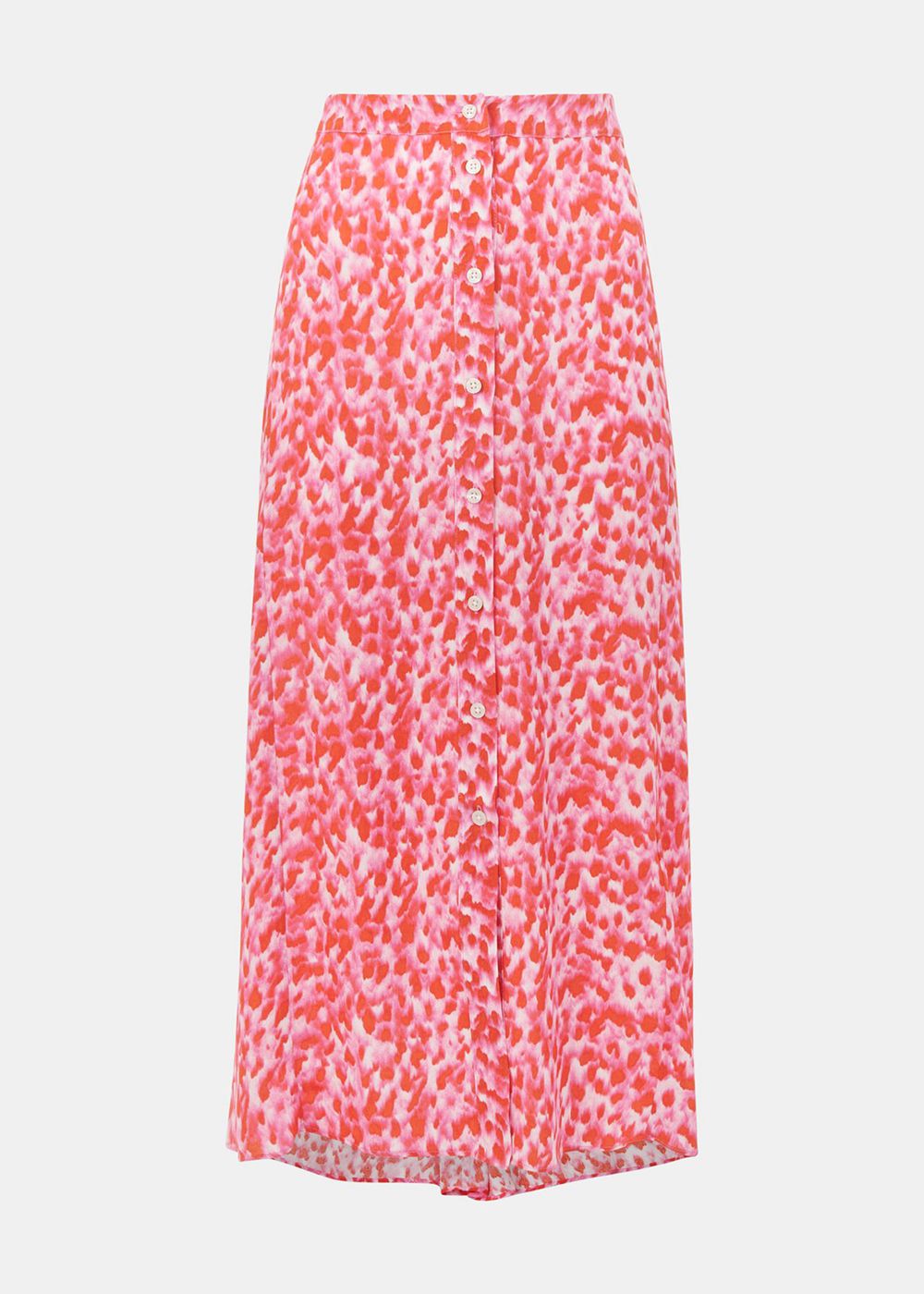 Whistles Blurred Strokes Button Skirts Pink / Multicolor | US-87453JFXW