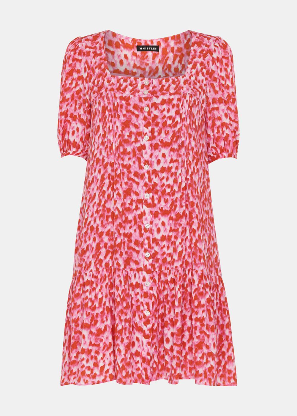 Whistles Blurred Strokes Flippy Dress Pink / Multicolor | US-89352TRIJ