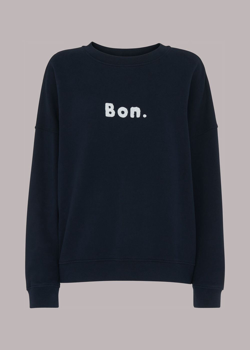 Whistles Bon Relaxed Sweatshirt Navy | US-23904BUIE