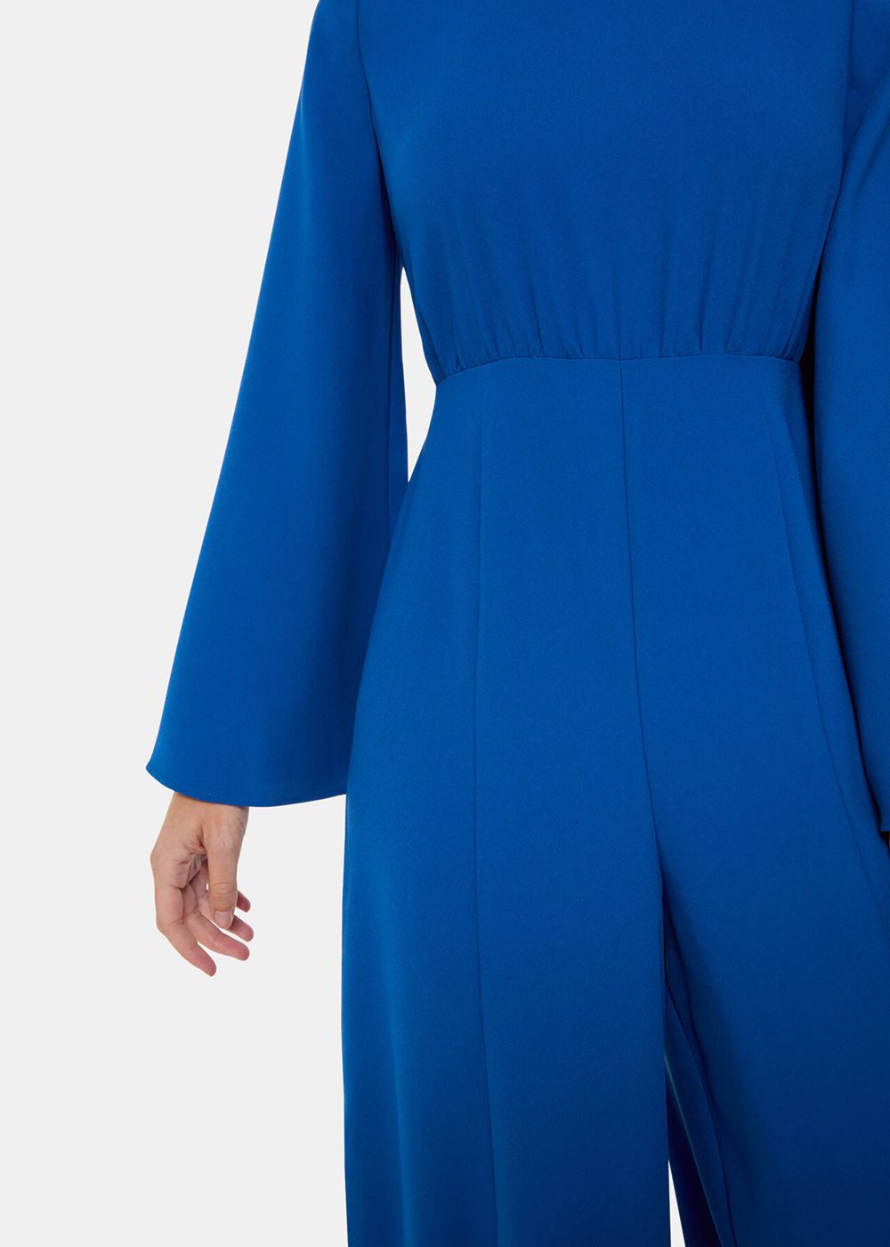 Whistles Bonnie Gathered Jumpsuit Blue | US-24859BLNY