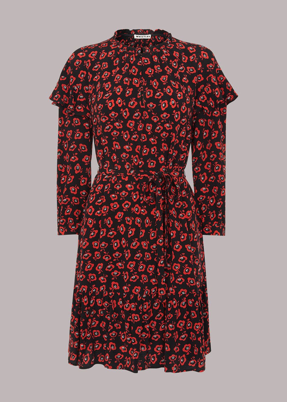 Whistles Botanical Garden Print Dress Red / Multicolor | US-23491GEZM