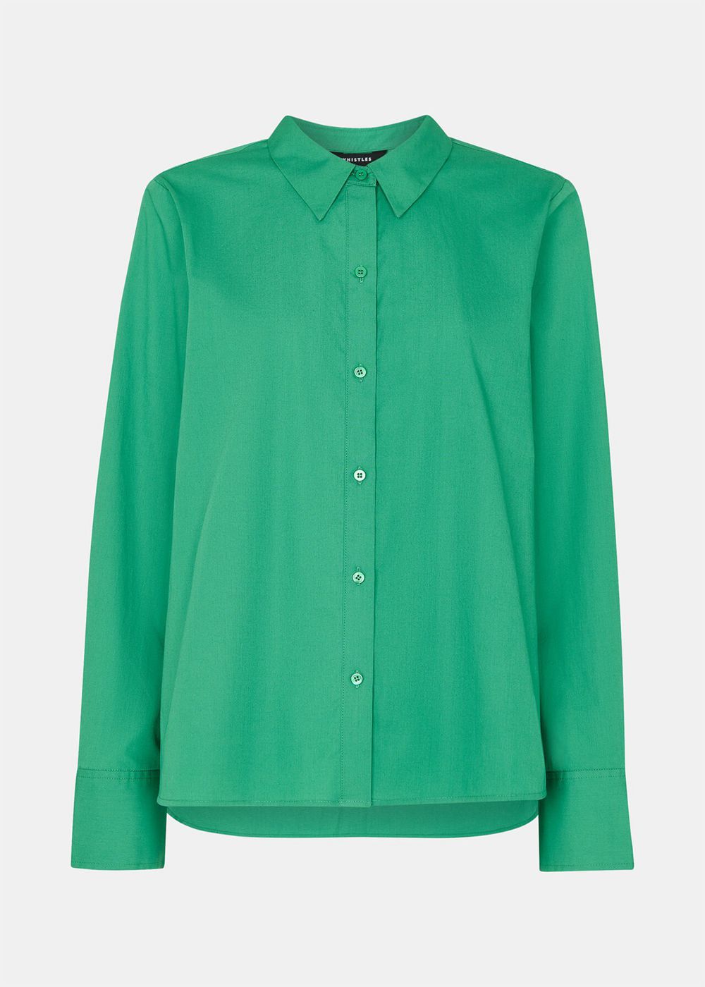 Whistles Boxy Cotton Shirts Green | US-06257JGZK