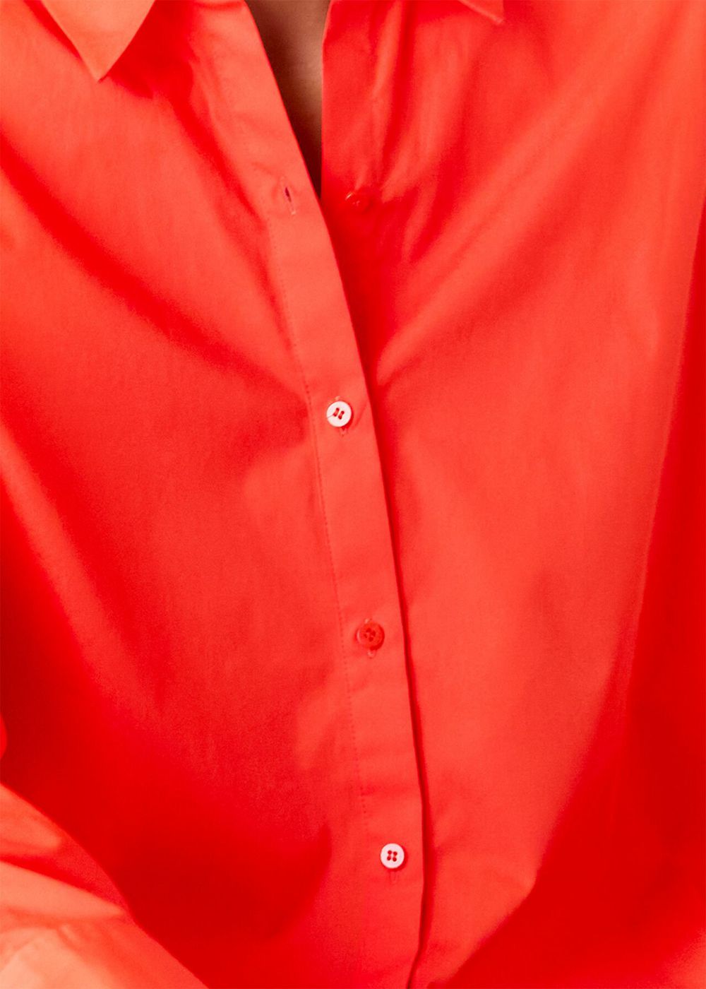 Whistles Boxy Cotton Shirts Red | US-57139OWDN