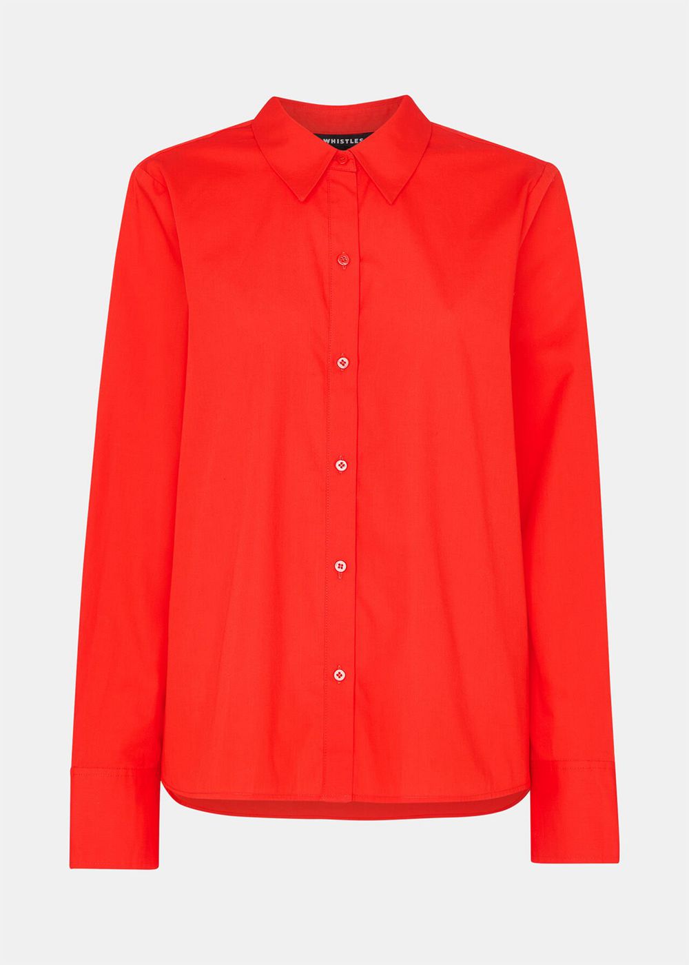 Whistles Boxy Cotton Shirts Red | US-57139OWDN