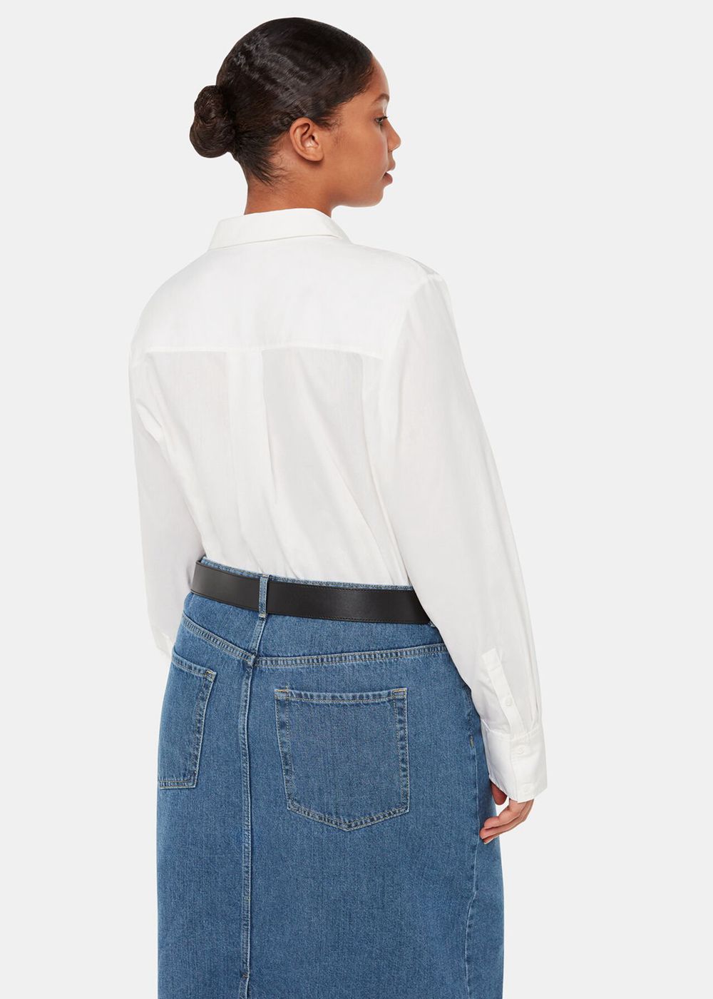 Whistles Boxy Cotton Shirts White | US-68024EQPT