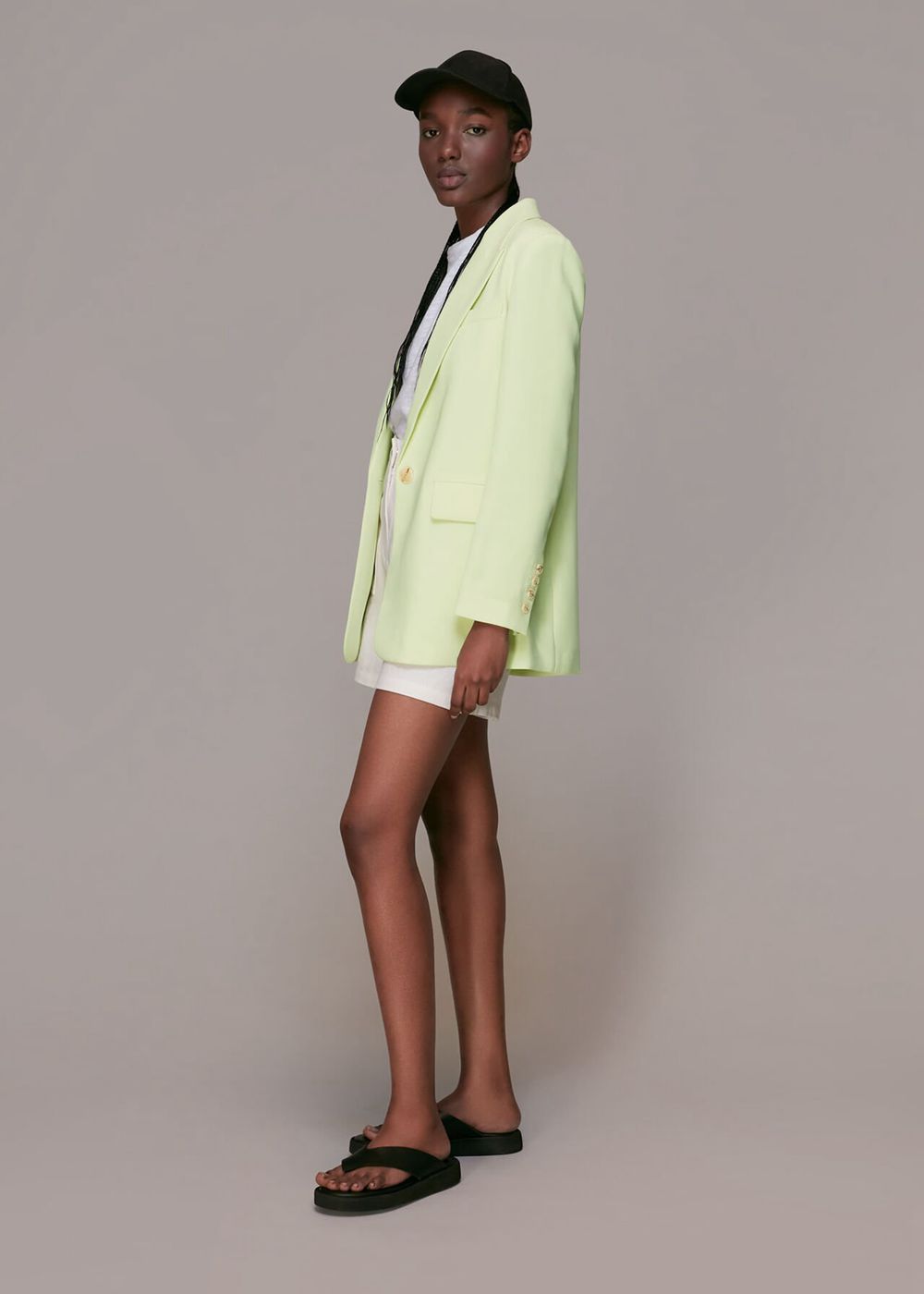 Whistles Boyfriend Crepe Blazer Light Green | US-76219YNQO