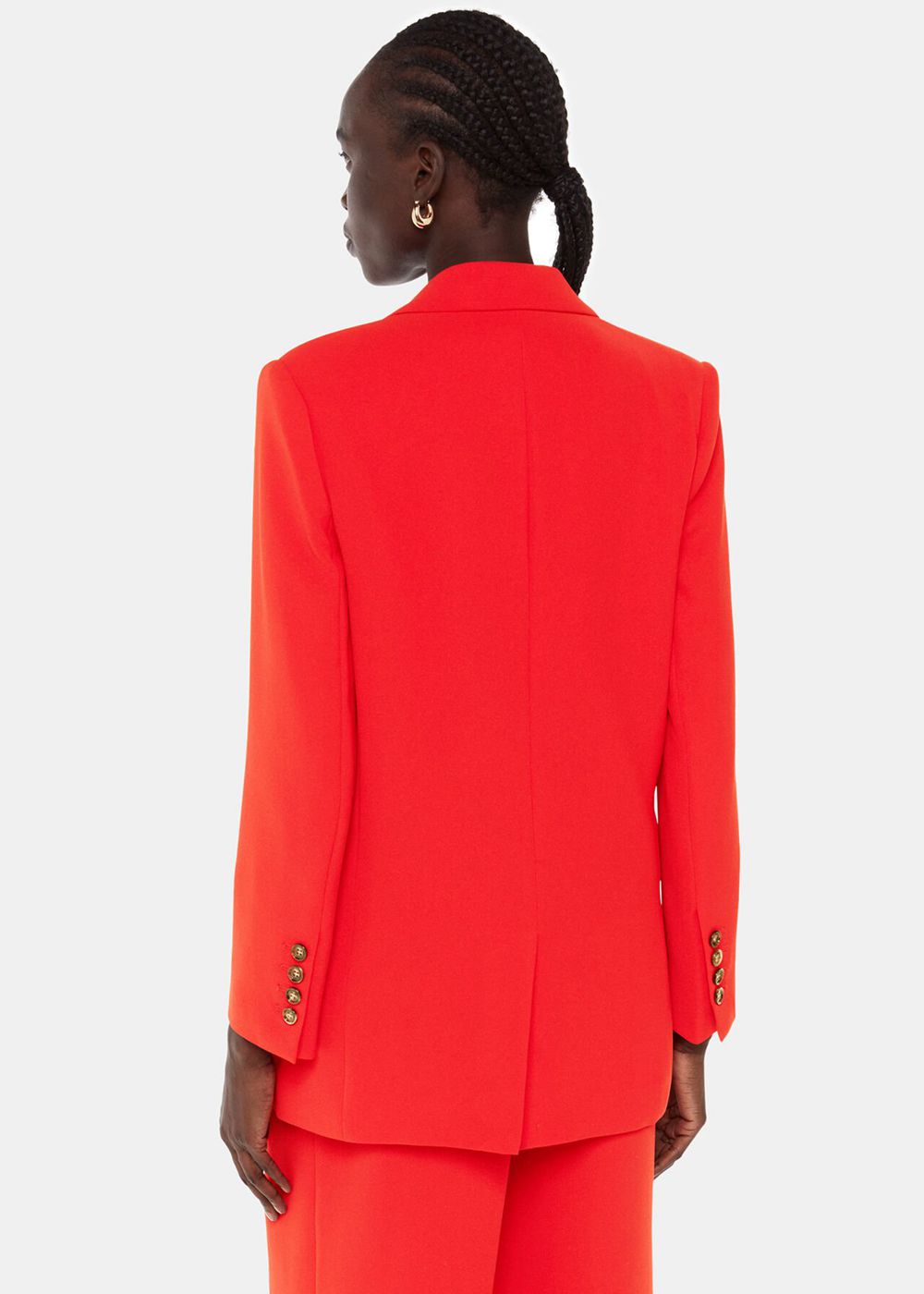 Whistles Boyfriend Crepe Blazer Red | US-94102WBDU