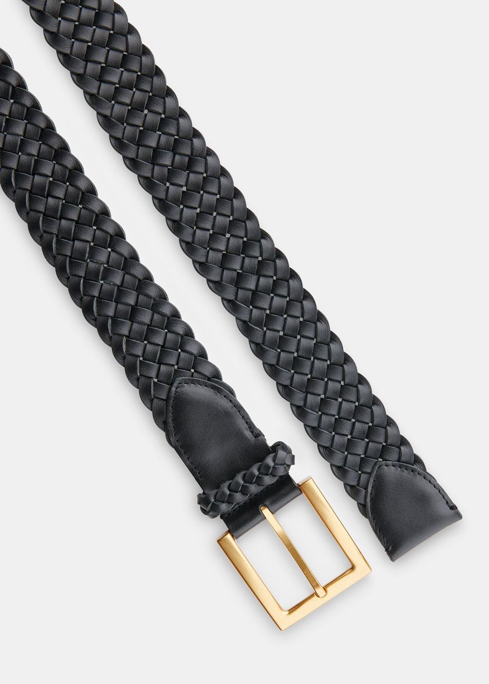 Whistles Braided Belt Black | US-76158RELZ