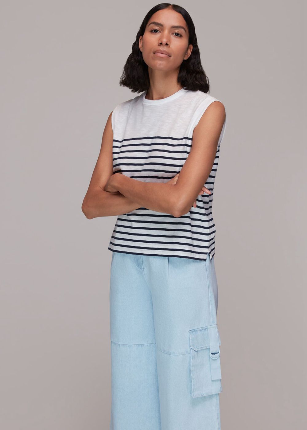 Whistles Breton Muscle Vest Top Multicolor | US-70459AEZI