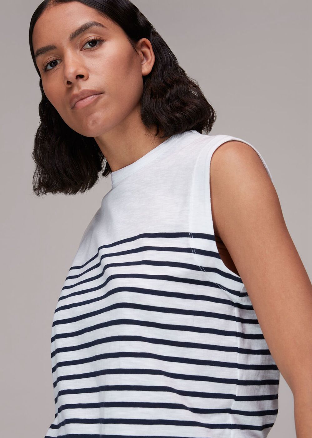 Whistles Breton Muscle Vest Top Multicolor | US-70459AEZI