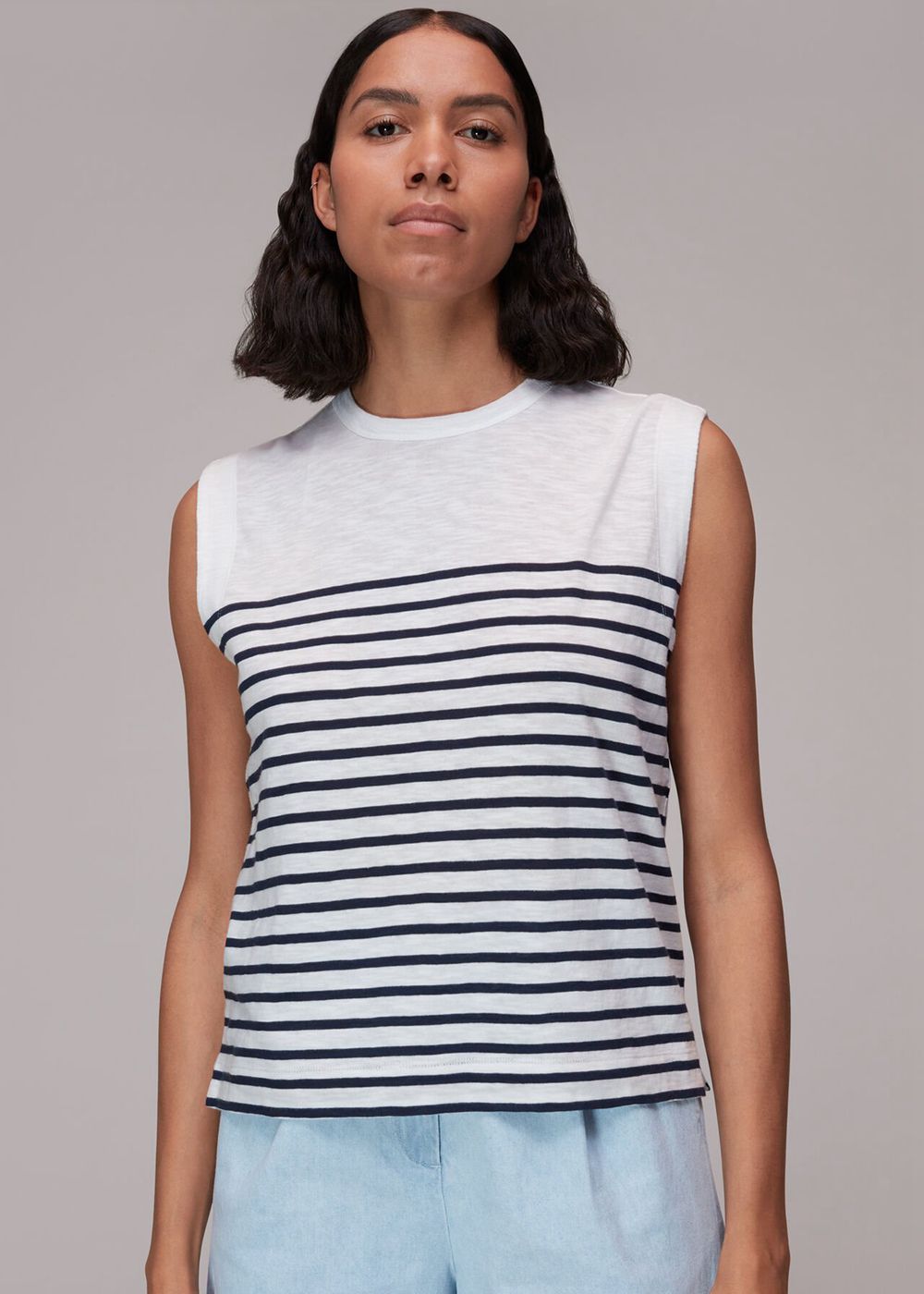 Whistles Breton Muscle Vest Top Multicolor | US-70459AEZI