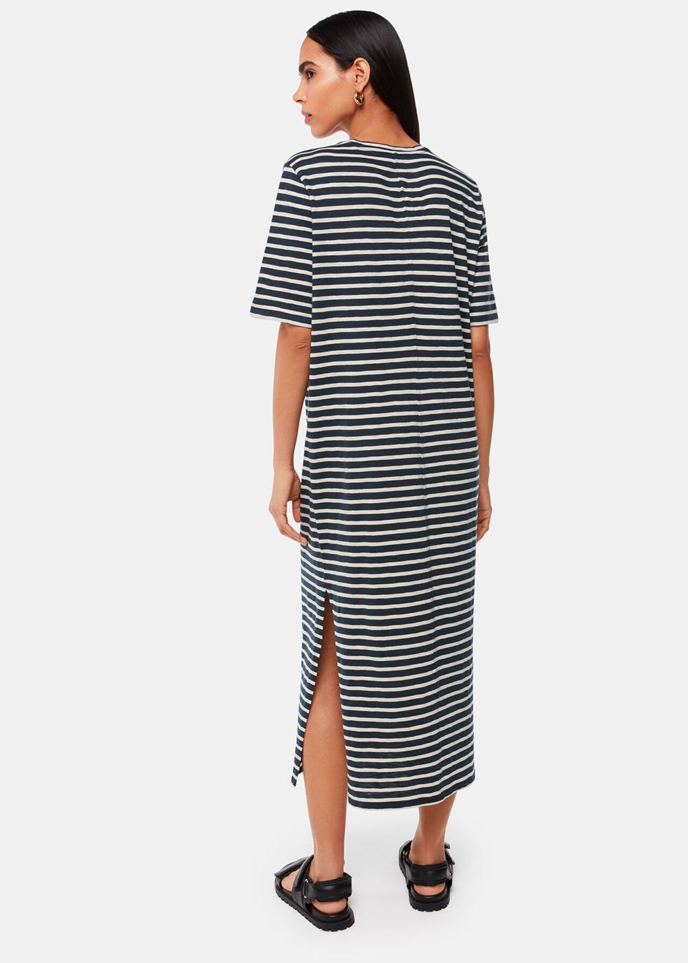 Whistles Breton Stripe Jersey Dress Blue / Multicolor | US-15048PRUX