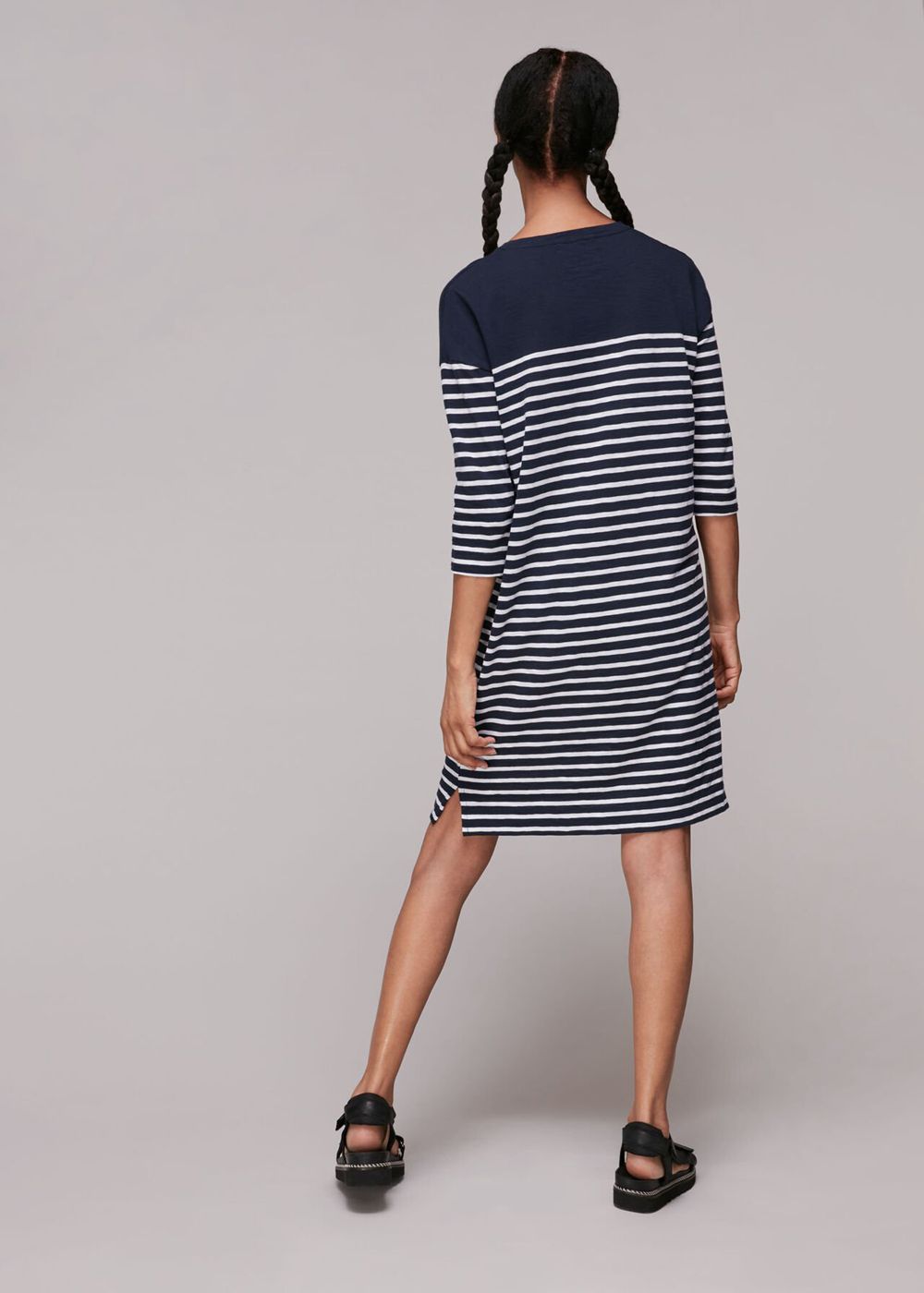 Whistles Breton Stripe Pocket Dress Blue / Multicolor | US-07153VMFO