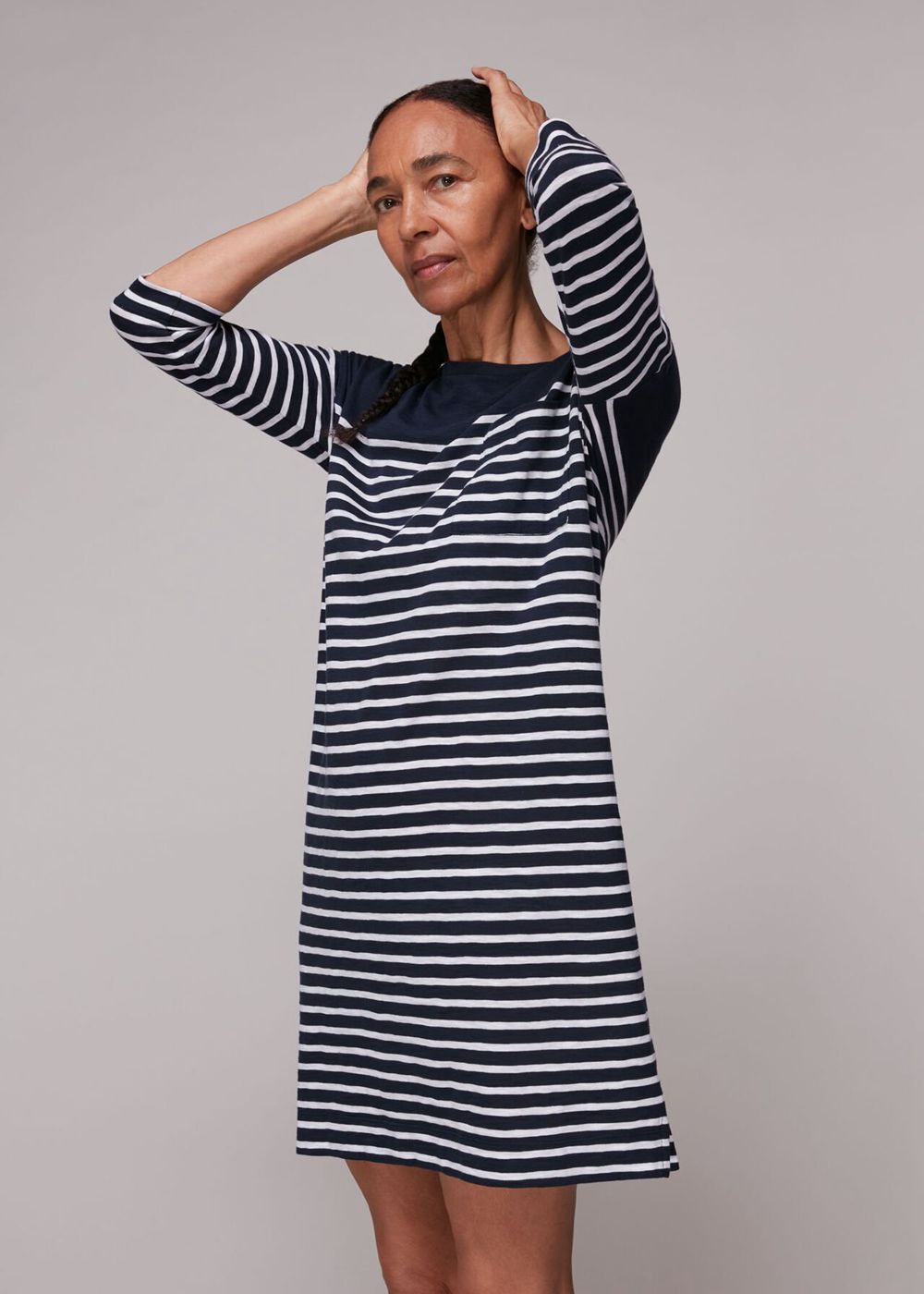 Whistles Breton Stripe Pocket Dress Blue / Multicolor | US-07153VMFO