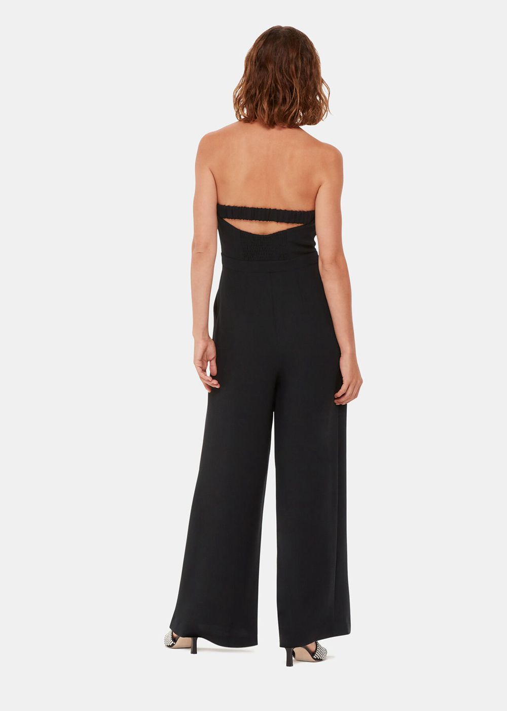 Whistles Brianna Bandeau Jumpsuit Black | US-64708LHGI