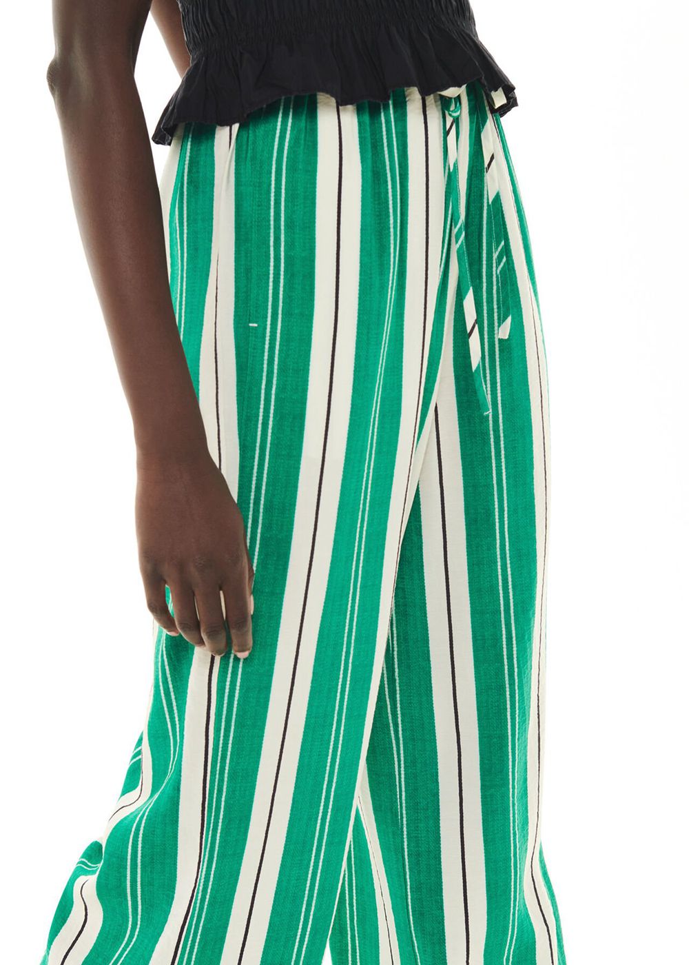 Whistles Bridget Maxi Stripe Pants Green / Multicolor | US-64918GXWR