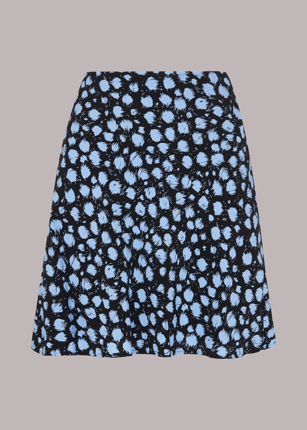 Whistles Brushed Dalmatian Mini Skirts Blue / Multicolor | US-10743RUEX