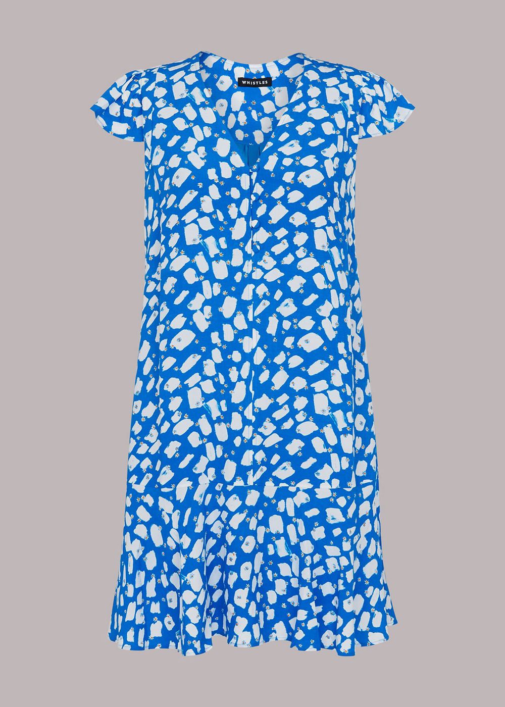 Whistles Brushmark Daisy Print Dress Blue / Multicolor | US-58197RKSV