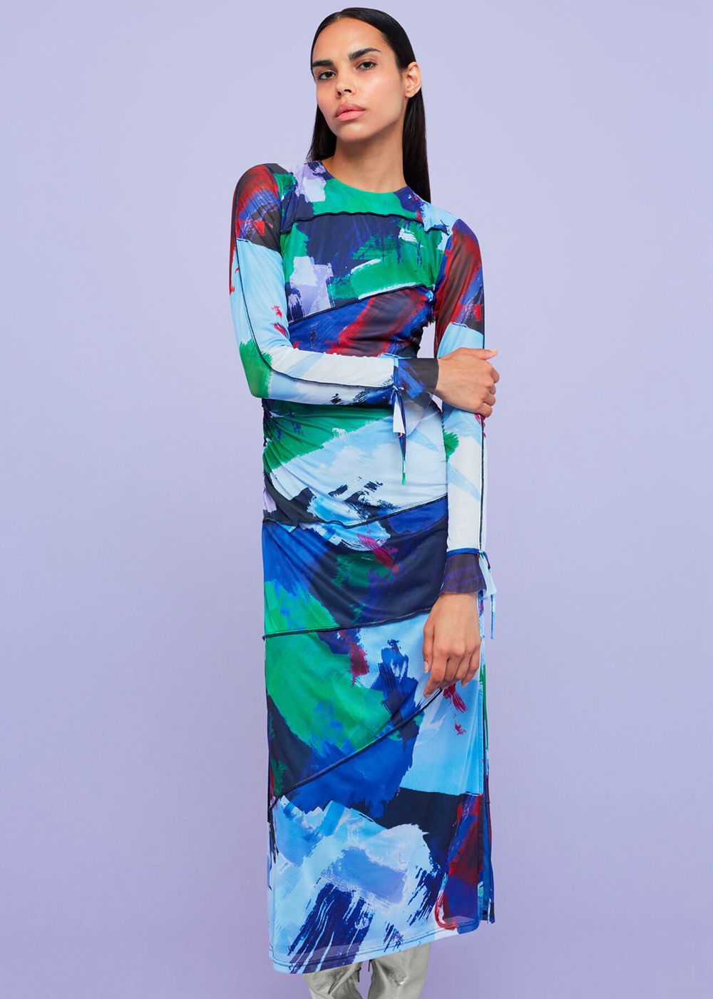 Whistles Brushmark Seam Detail Dress Multicolor | US-16385EPTR