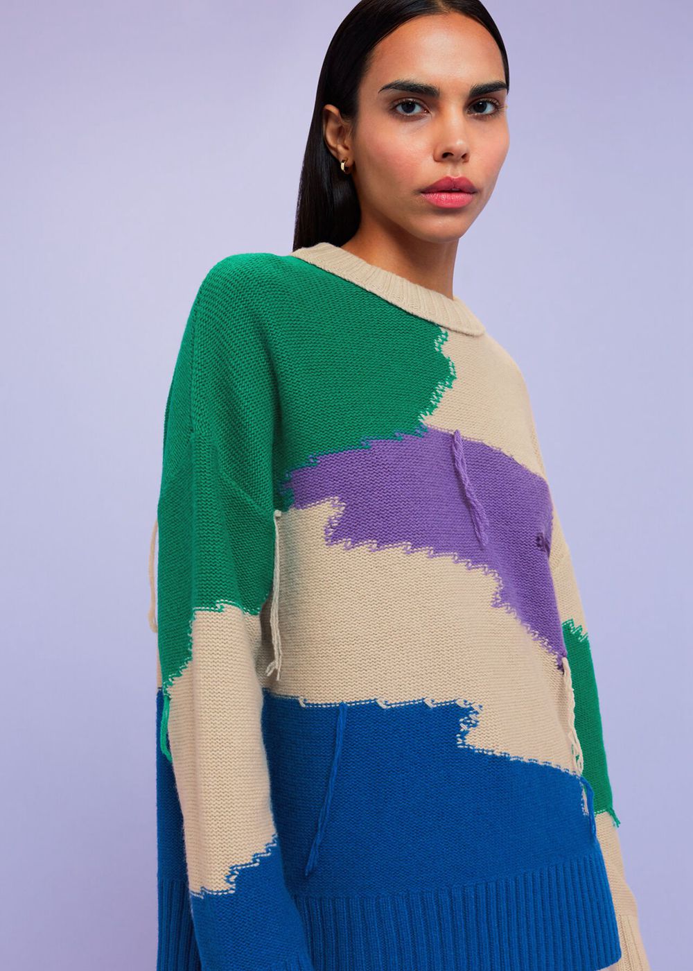 Whistles Brushmark Wool Blend Knitwear Multicolor | US-52387NBVS