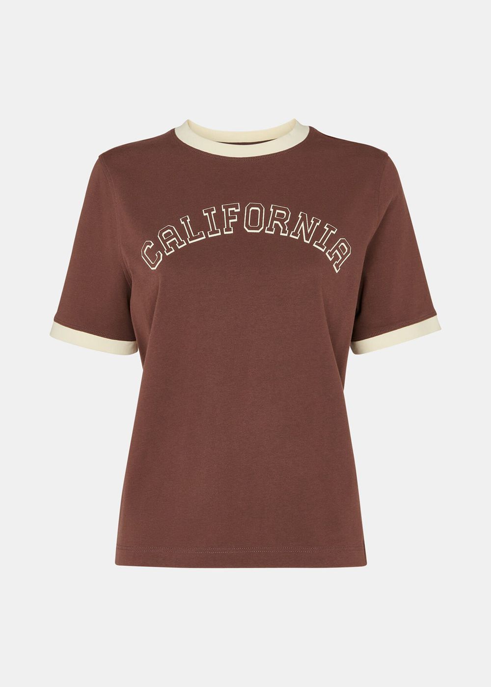 Whistles California Logo T-Shirt Chocolate | US-04927ICYM