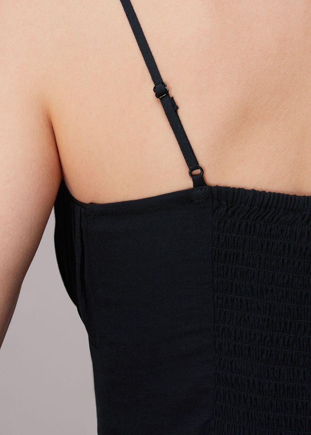 Whistles Cami Detail Top Black | US-05783TIQM