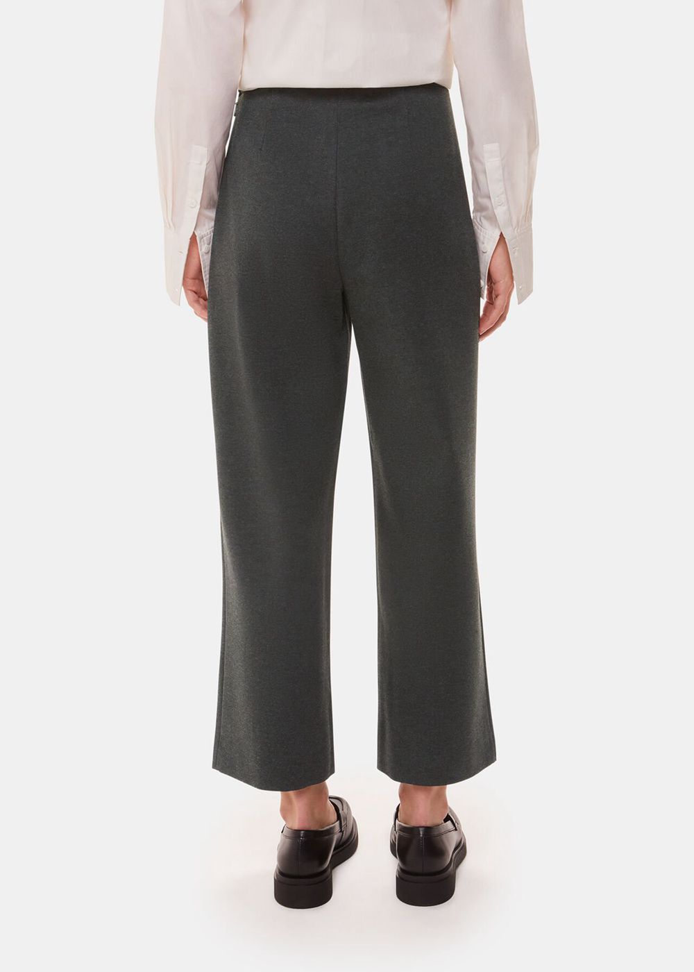 Whistles Camilla Wide Leg Pants Grey | US-39802KYZC