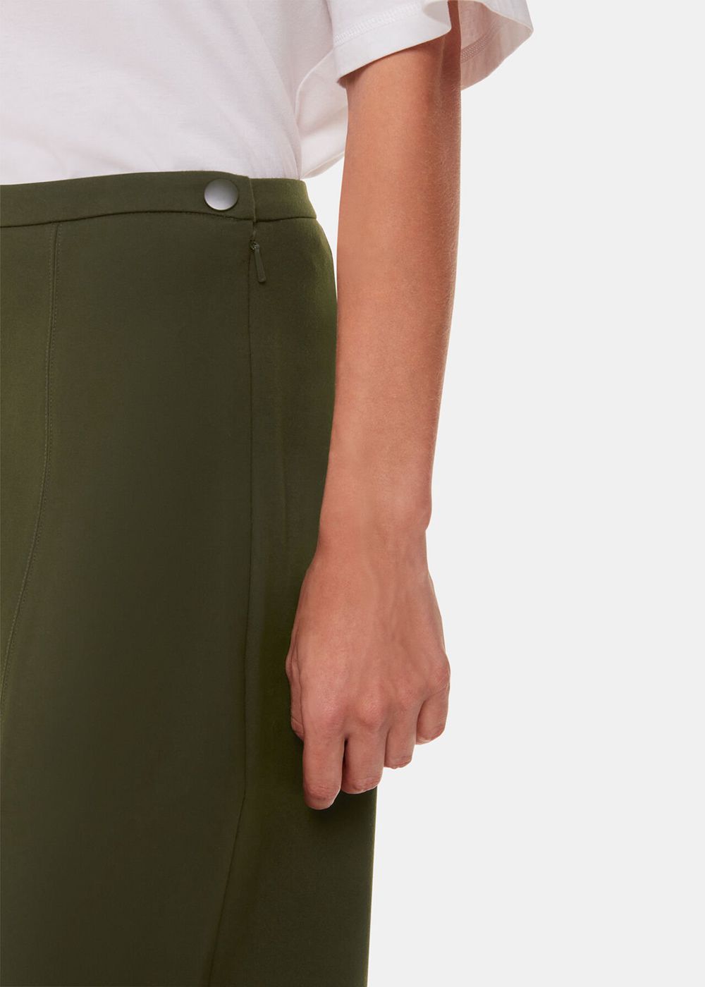 Whistles Camilla Wide Leg Pants Khaki | US-36245WDAR