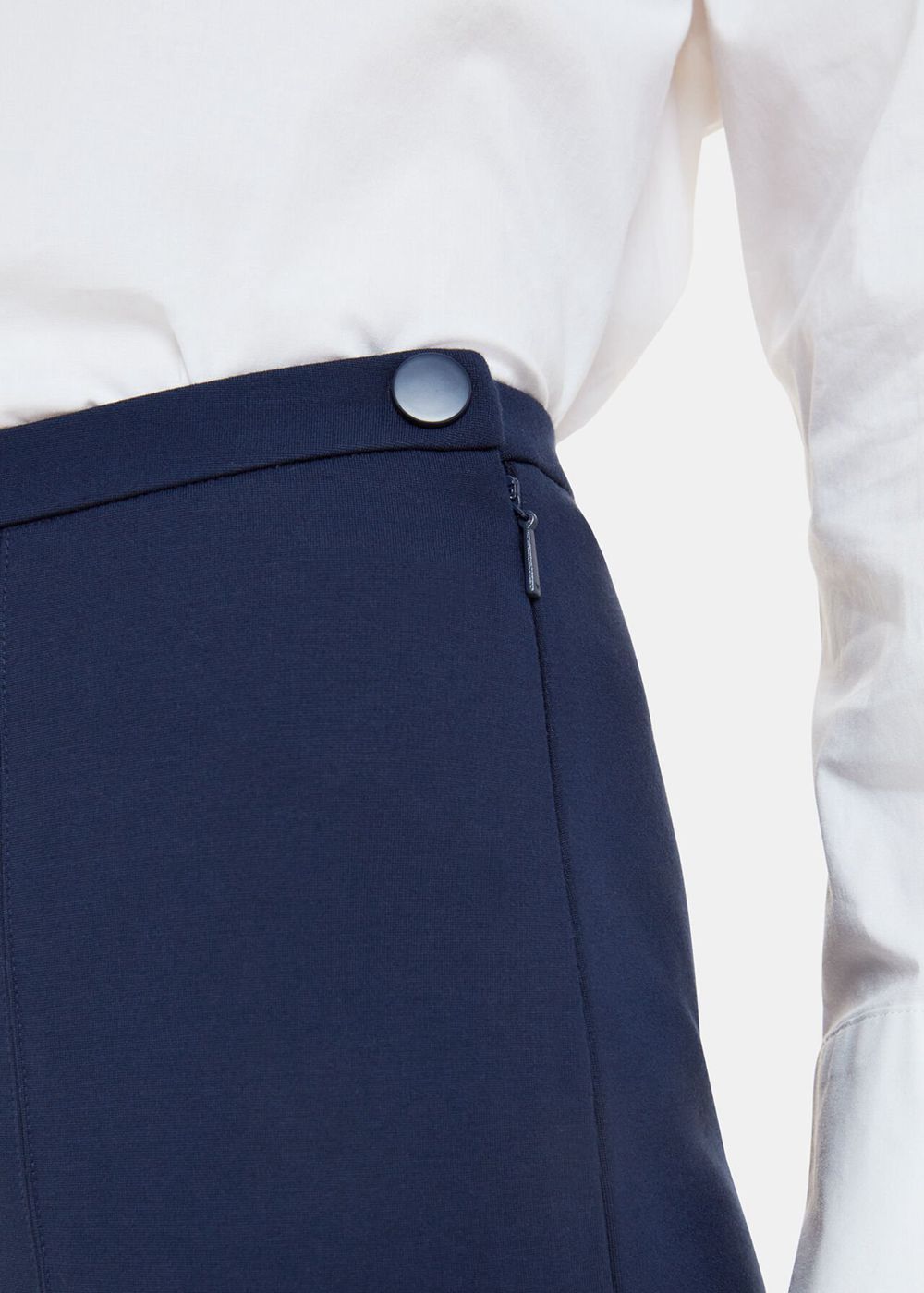 Whistles Camilla Wide Leg Pants Navy | US-13856SFDR