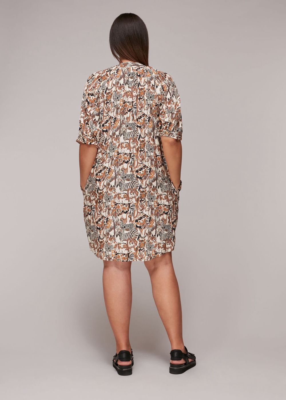 Whistles Camo Safari Print Dress Multicolor | US-37145AWHJ