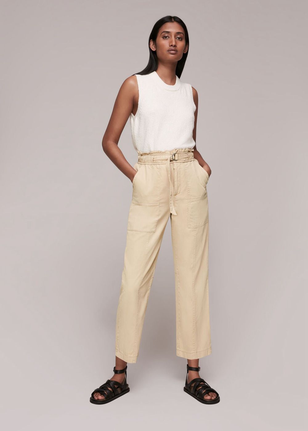 Whistles Cargo Straight Leg Pants Brown | US-84279WPNY