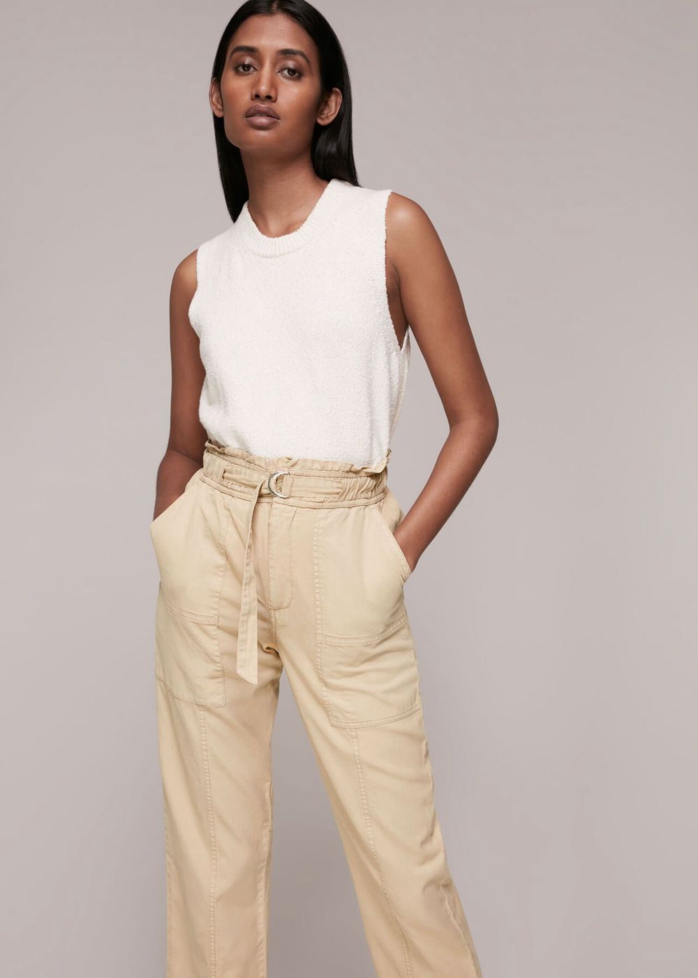 Whistles Cargo Straight Leg Pants Brown | US-84279WPNY