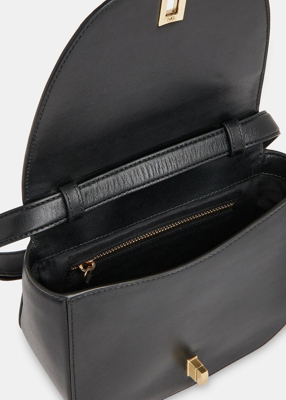 Whistles Carlota Turnlock Satchel Crossbody Bag Black | US-38572RMYO