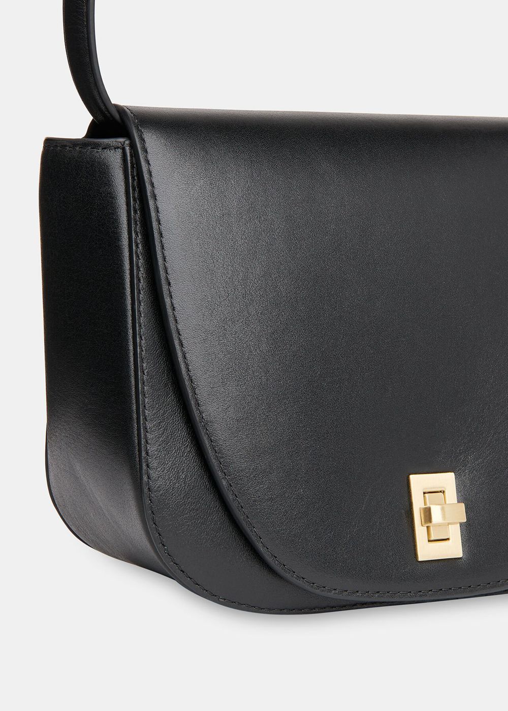 Whistles Carlota Turnlock Satchel Crossbody Bag Black | US-38572RMYO