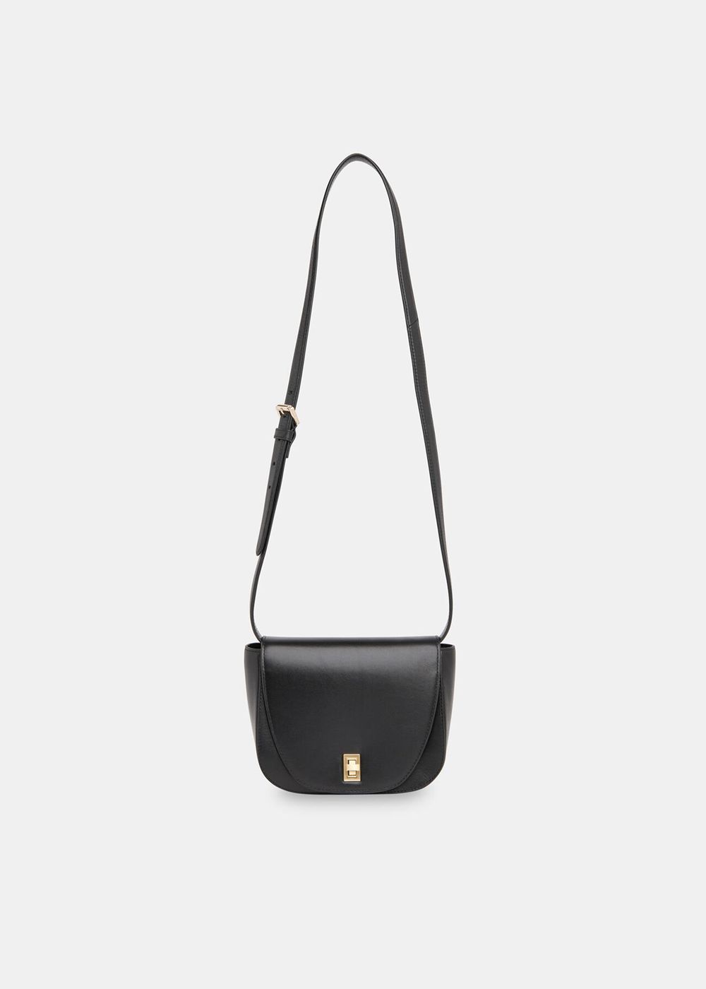 Whistles Carlota Turnlock Satchel Crossbody Bag Black | US-38572RMYO