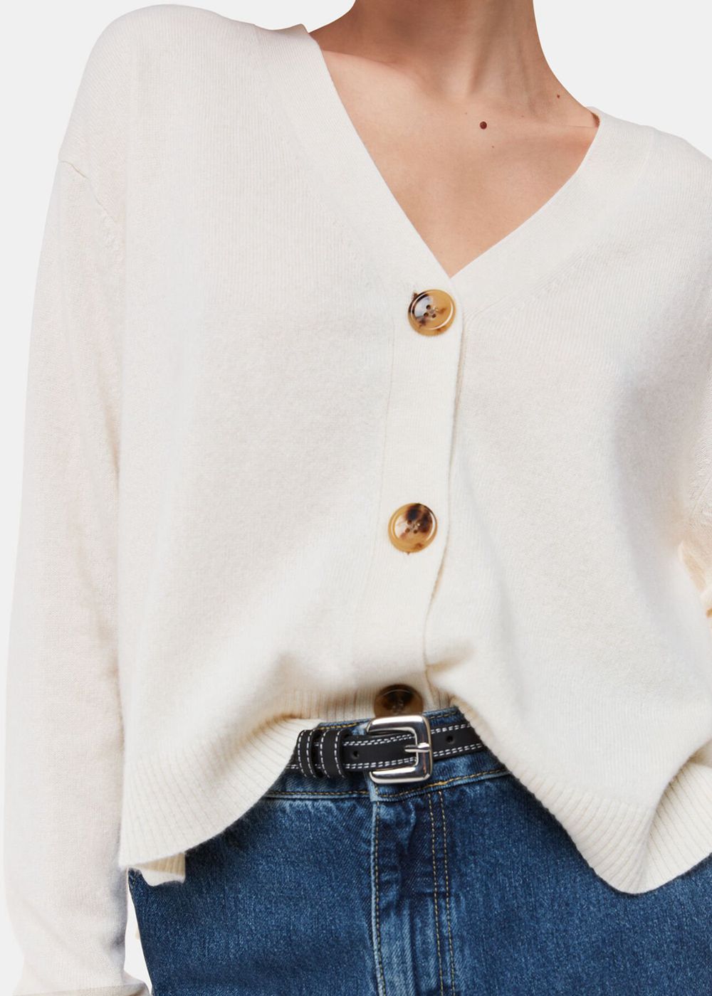 Whistles Cashmere Cardigan White | US-79650BJDH