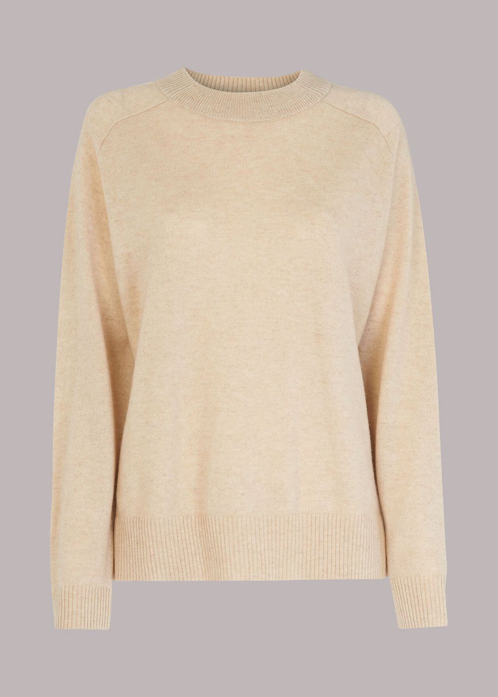 Whistles Cashmere Crew Neck Jumpers White | US-19682EOUX