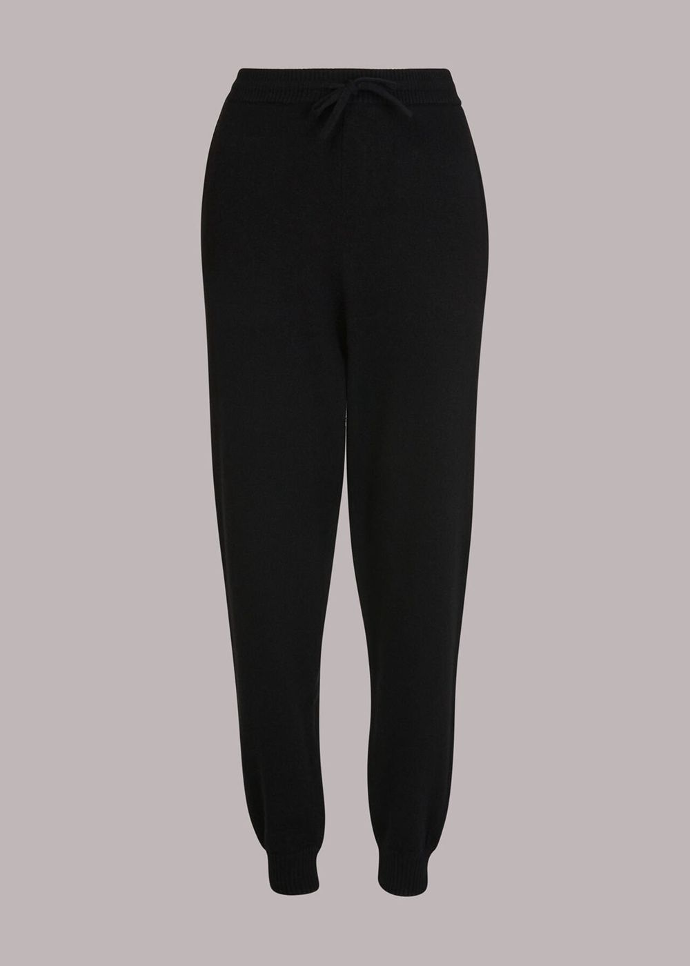 Whistles Cashmere Cuff Joggers Black | US-30719TUKA