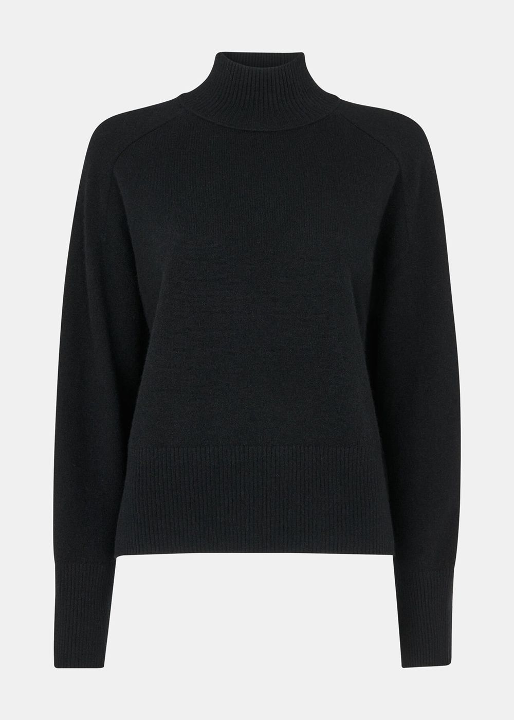 Whistles Cashmere Funnel Neck Knitwear Black | US-48623BEOM