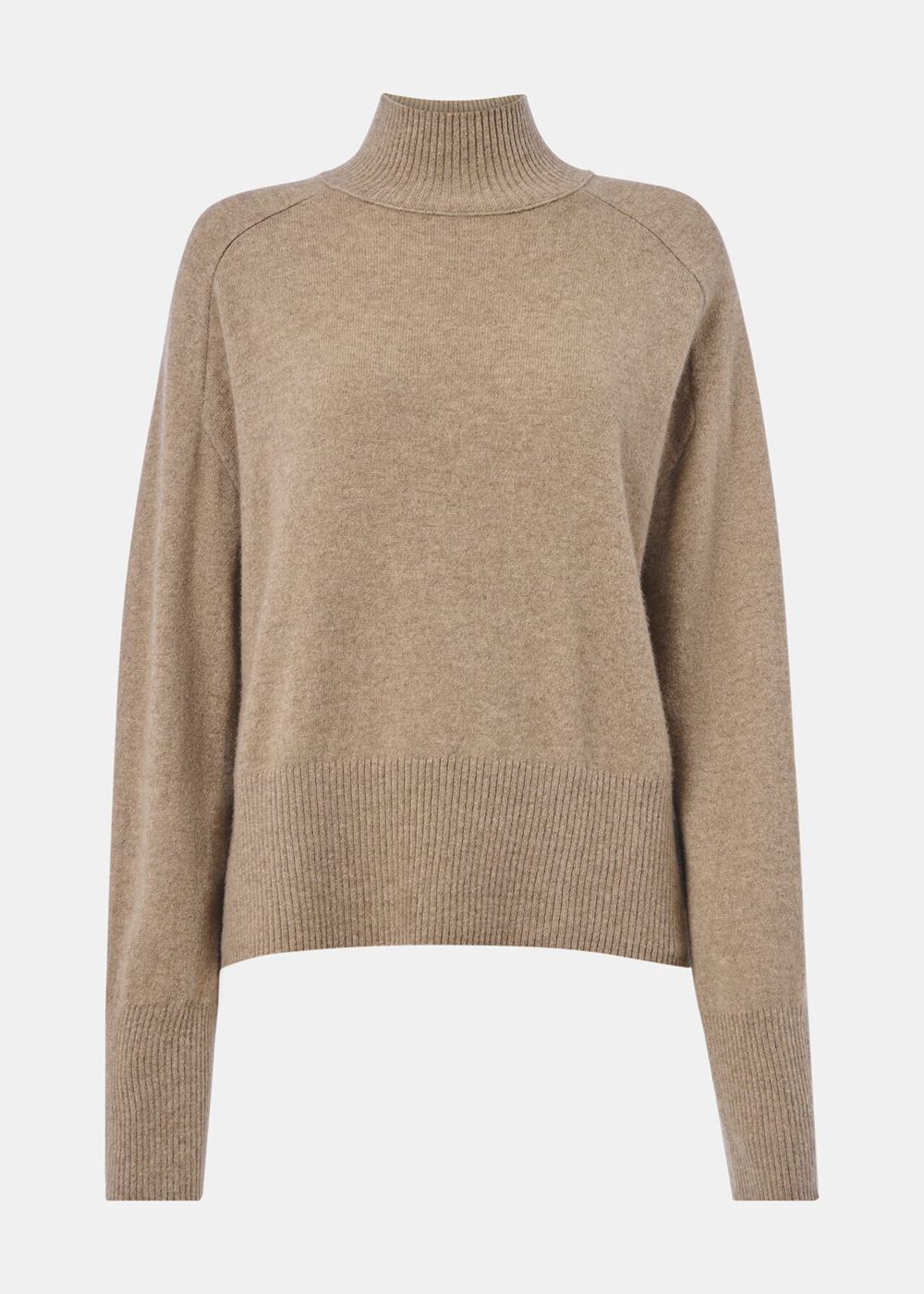 Whistles Cashmere Funnel Neck Knitwear Beige | US-69035AFGZ