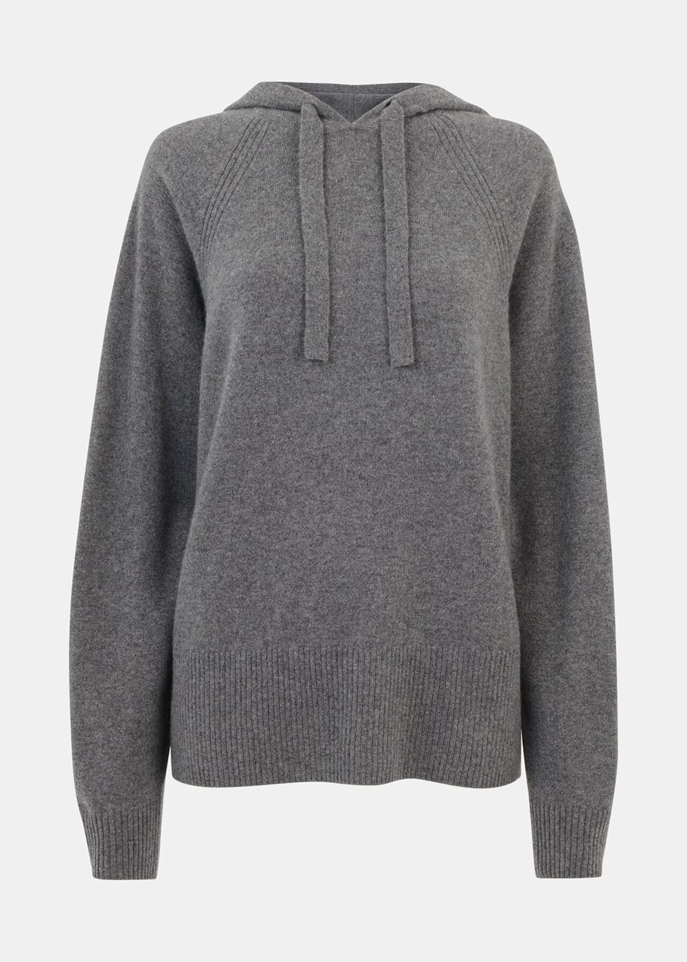 Whistles Cashmere Hoodie Grey | US-53416HQRD