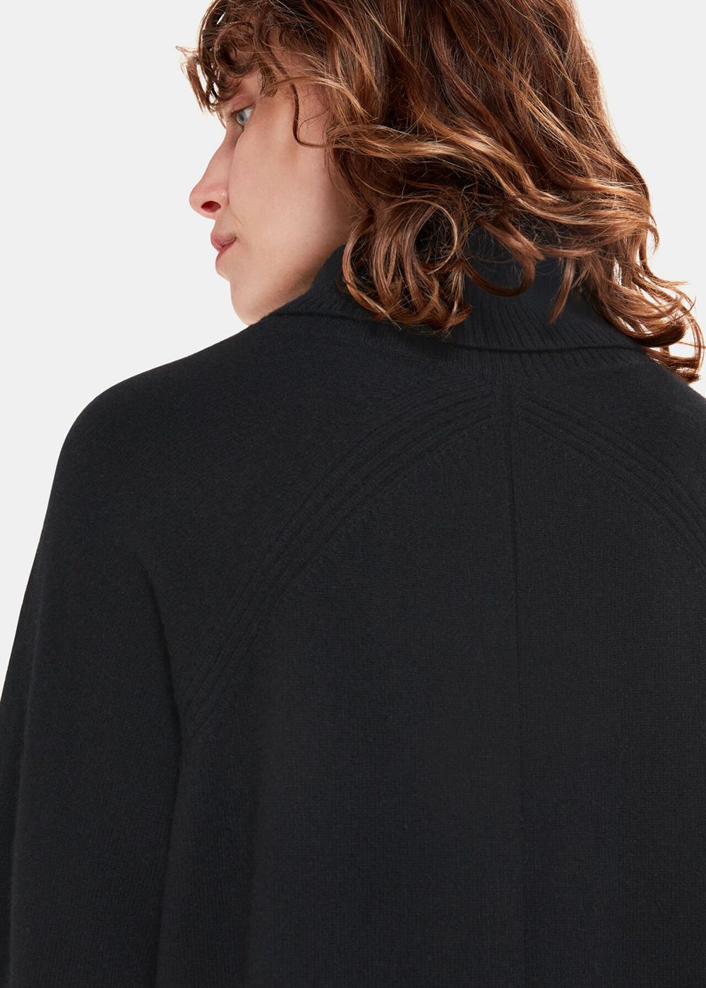 Whistles Cashmere Roll Neck Jumpers Black | US-98045BOSE